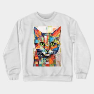 Abstract Cat 4 Crewneck Sweatshirt